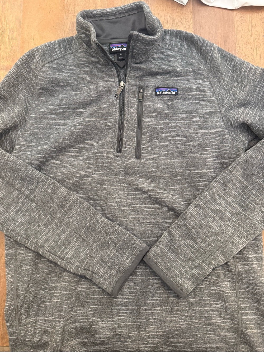 Patagonia Men's Heather Gray Quarter-Zip Pullover